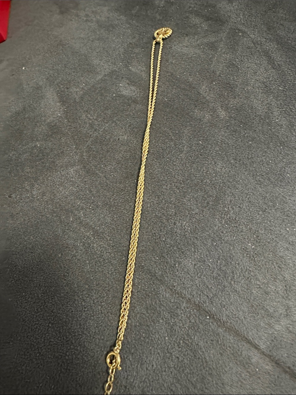 Dior Gold-Tone Rope Chain Necklace with Signature CD Pendant PREOWNED - Picture 8 of 9